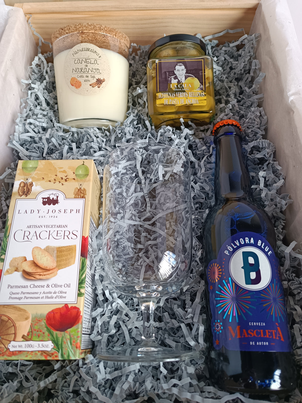 Caja de madera de regalo gourmet