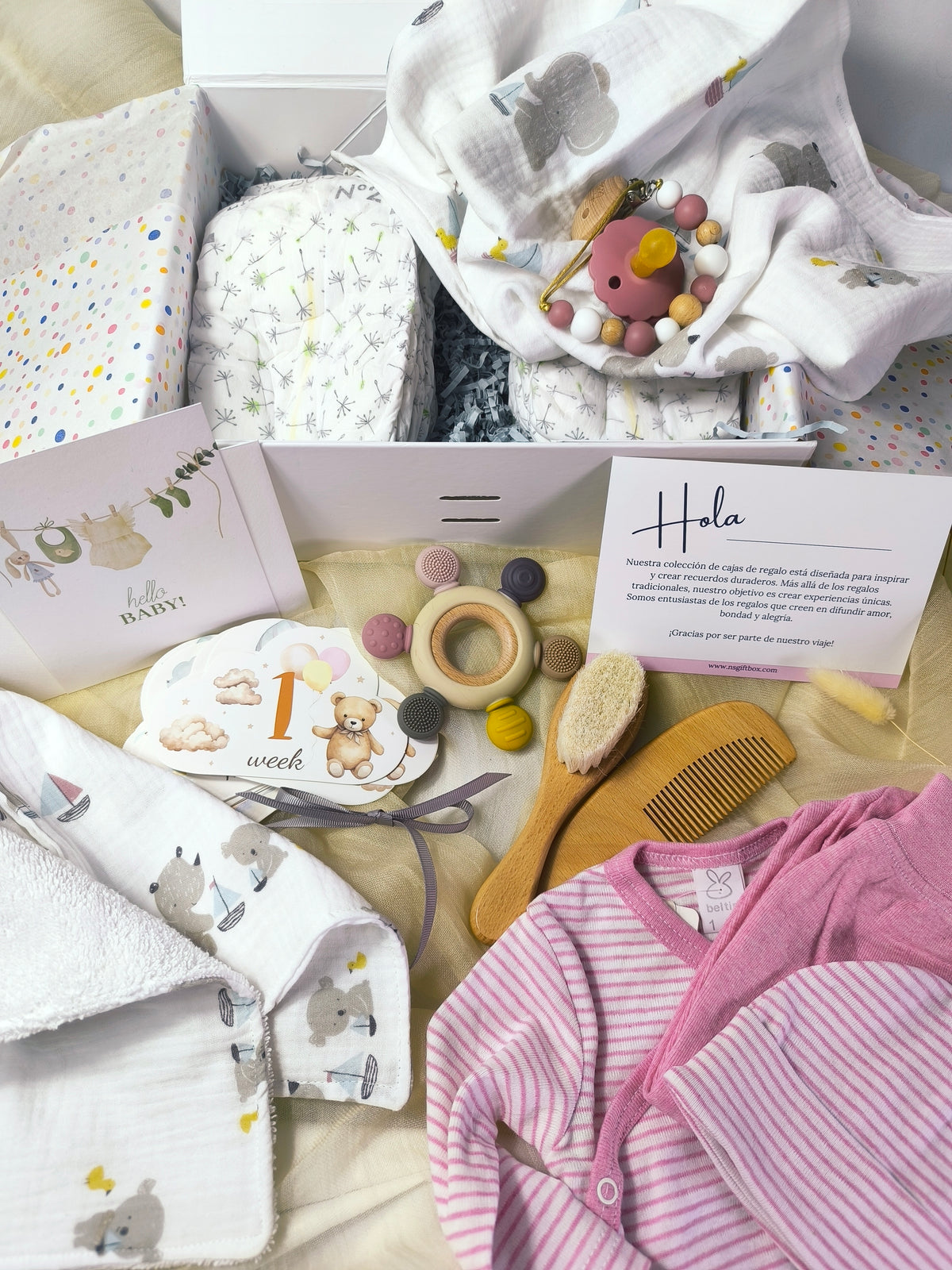“Conjunto newborn rosa y blanco – regalo bebé”