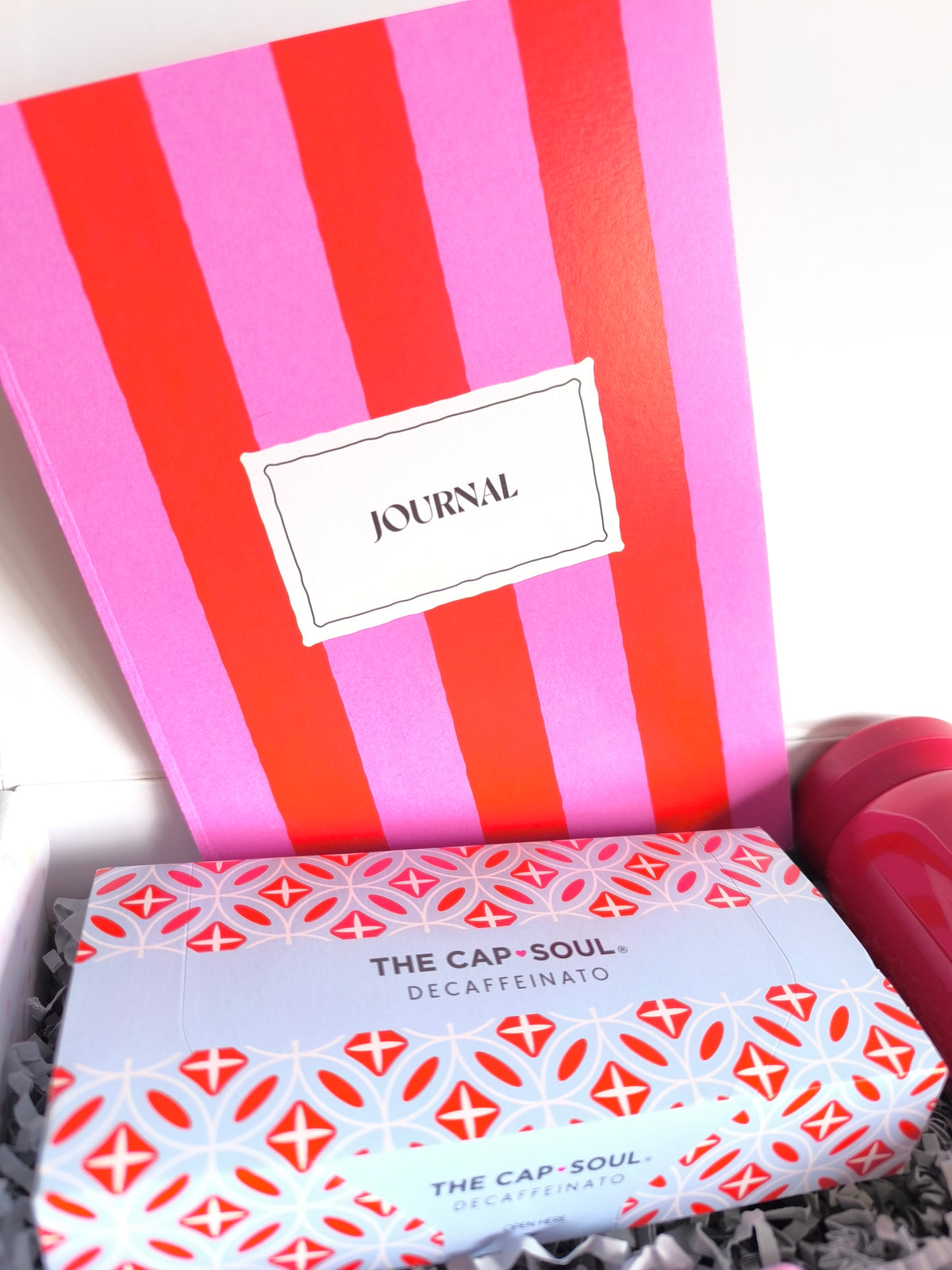 Cuaderno diario rosa- rojo