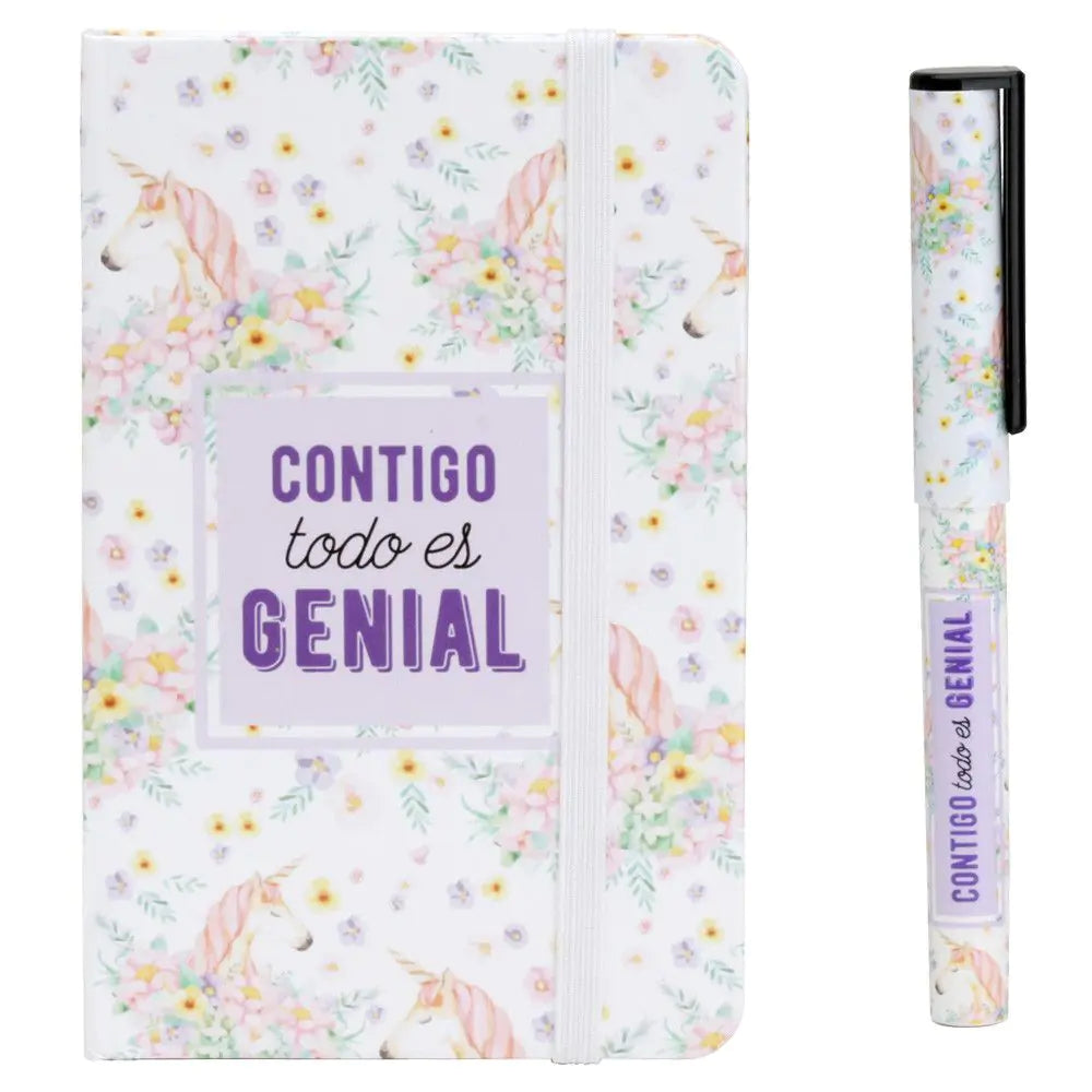 Cuaderno y bolígrafo motivador