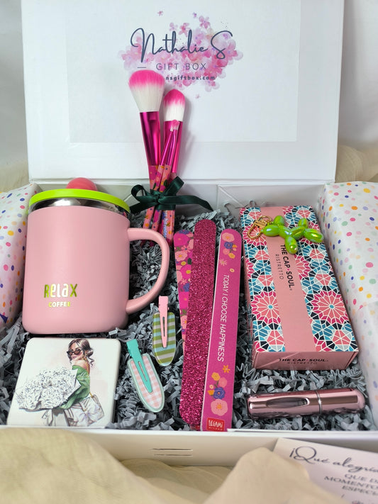 Caja de Regalo "Pausa & Estilo" con Taza de Acero, Café Ristretto y Kit de Belleza Legami